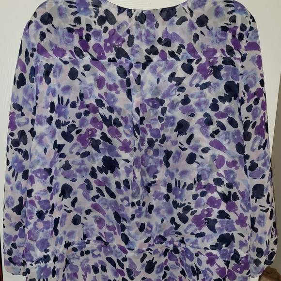 Purple Blue and Black Shades Blouse (NWOT) - Faded Glory - Picture 4 of 4